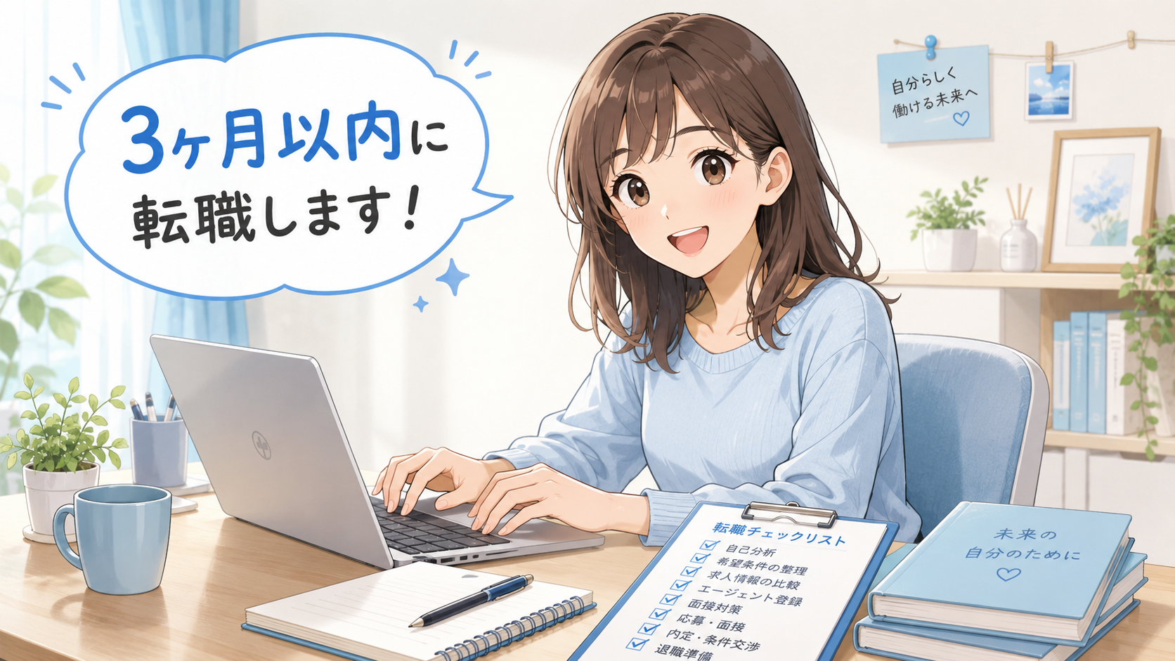転職活動に前向きに取り組む看護師のイメージ